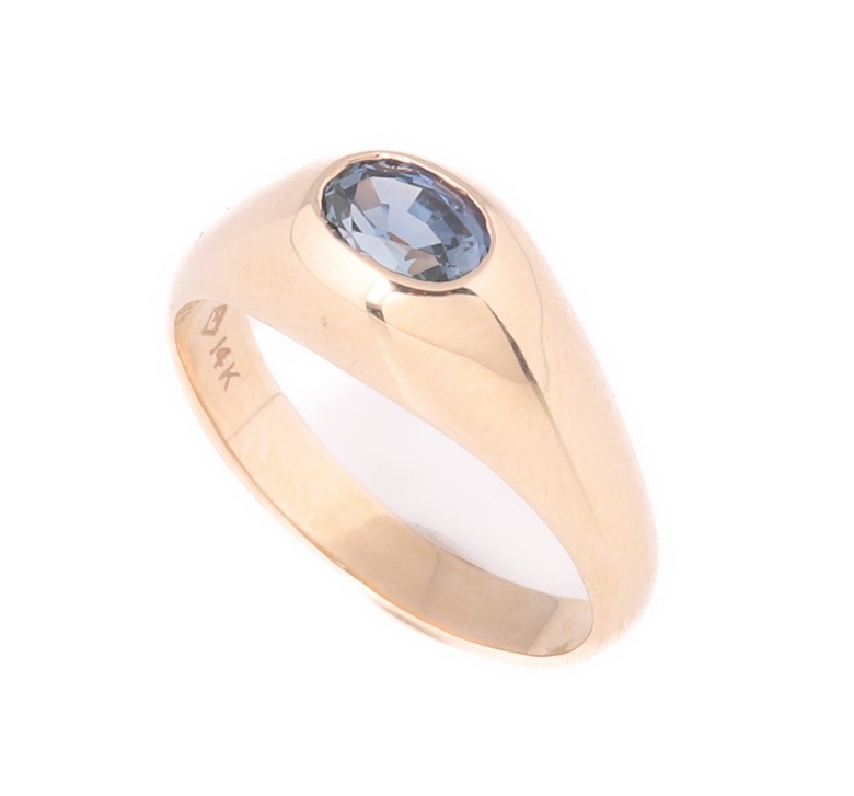 14K Yellow gold sapphire gypsy 2e12ac