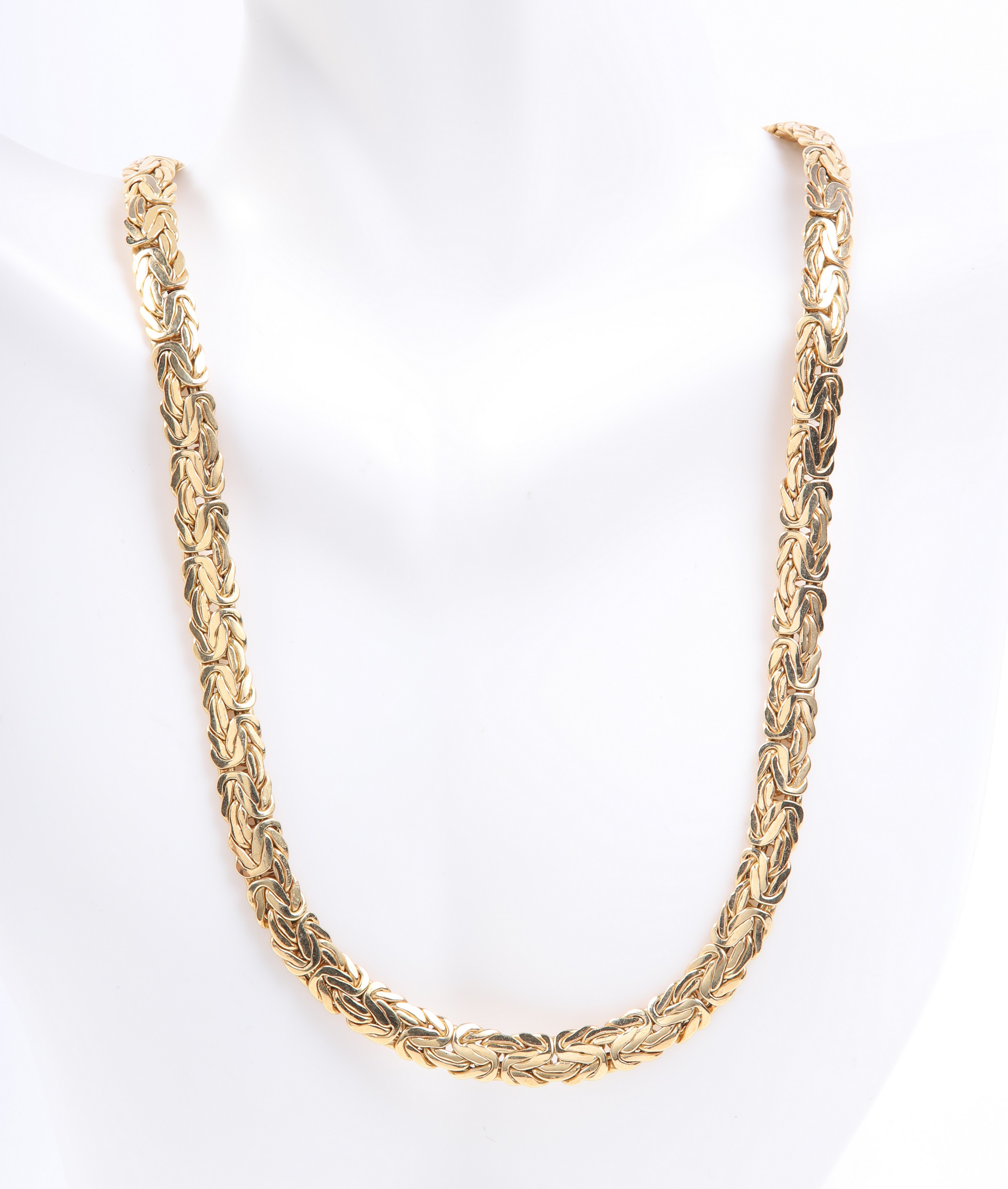 14K yellow gold link necklace,