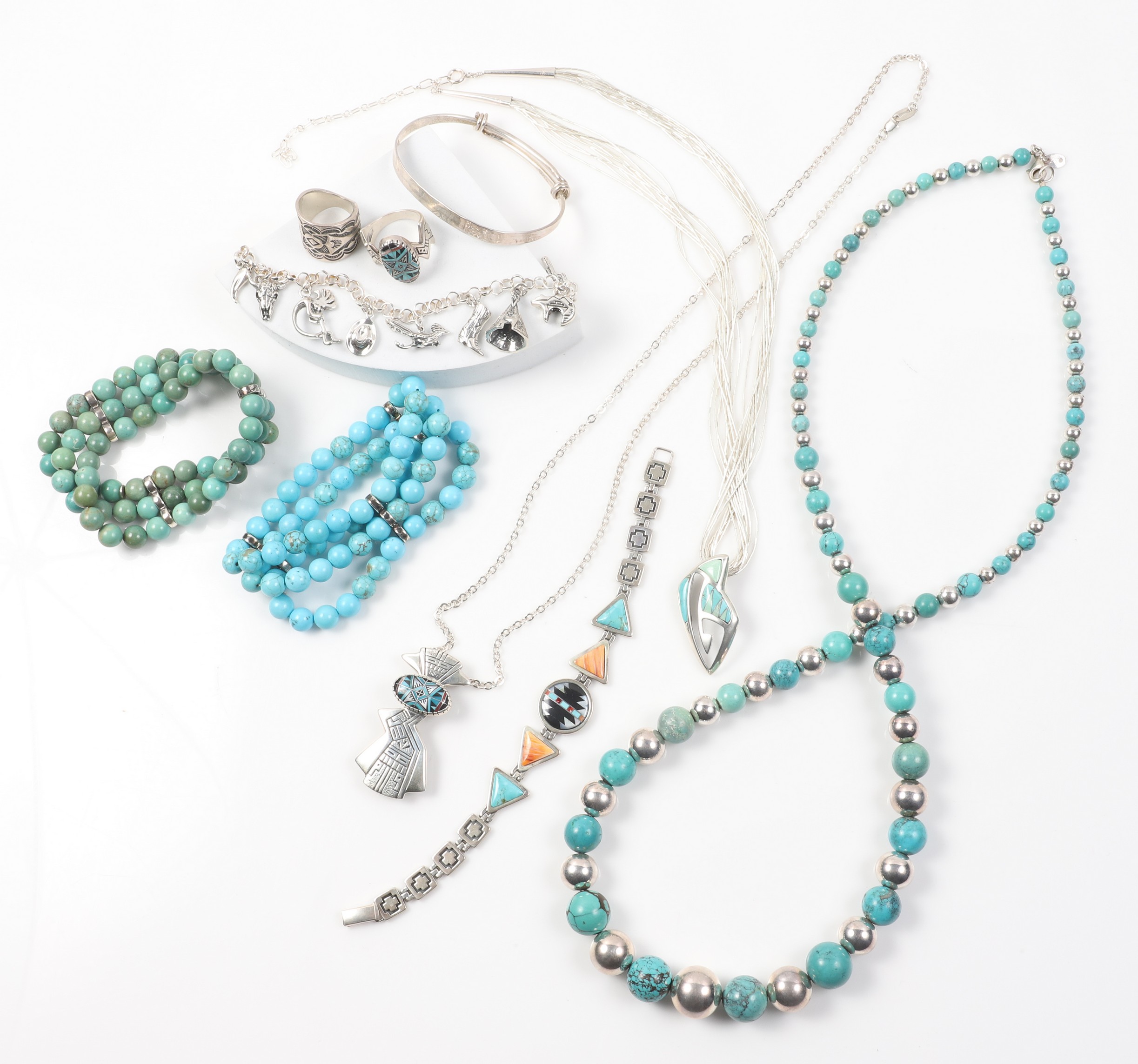 Sterling and turquoise jewelry