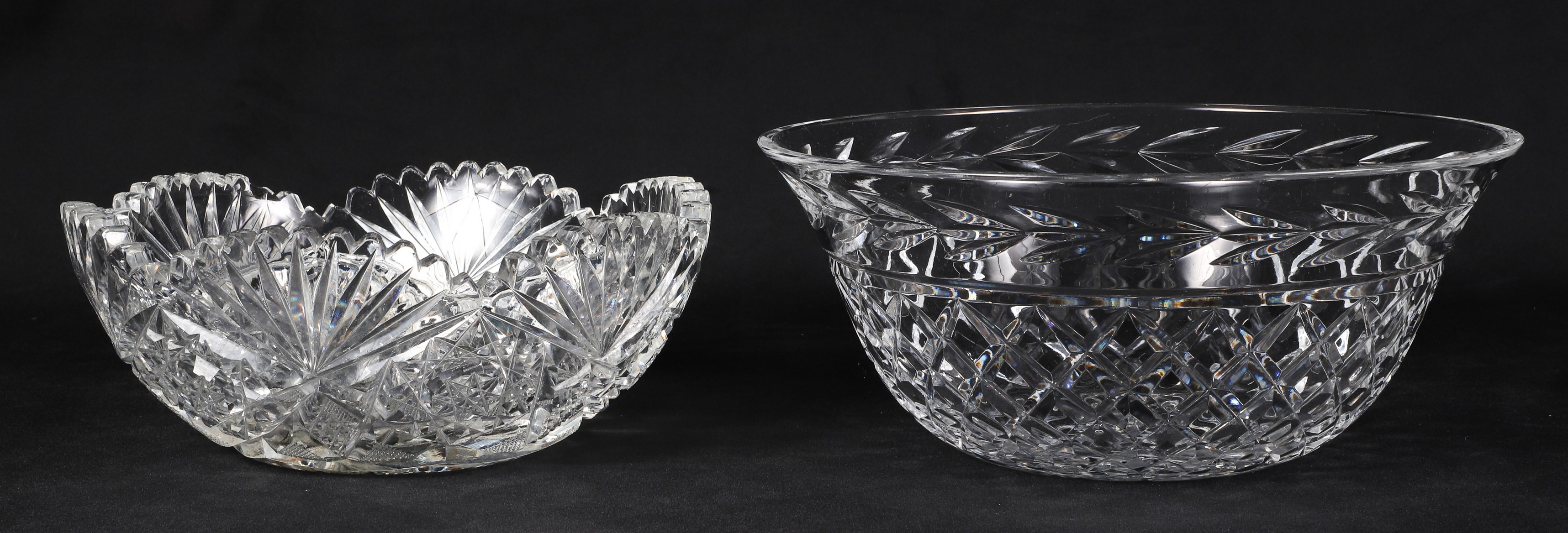 (2) Crystal bowls, c/o Waterford