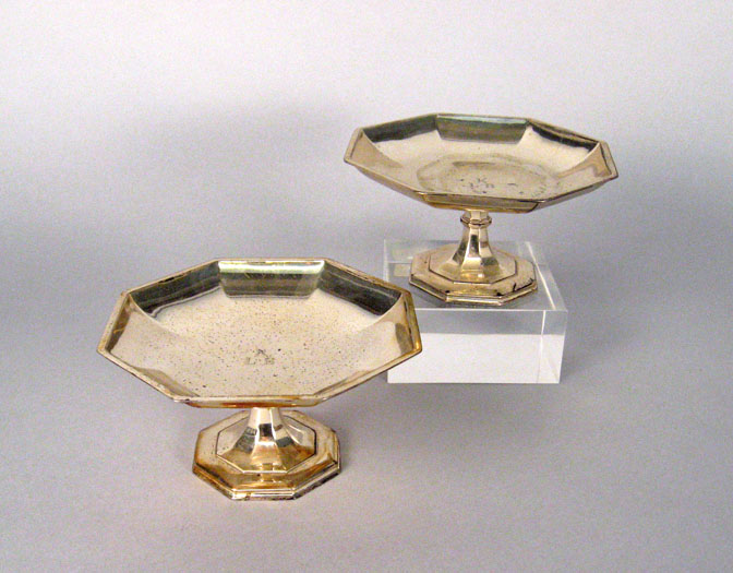 Pair of English sterling silver