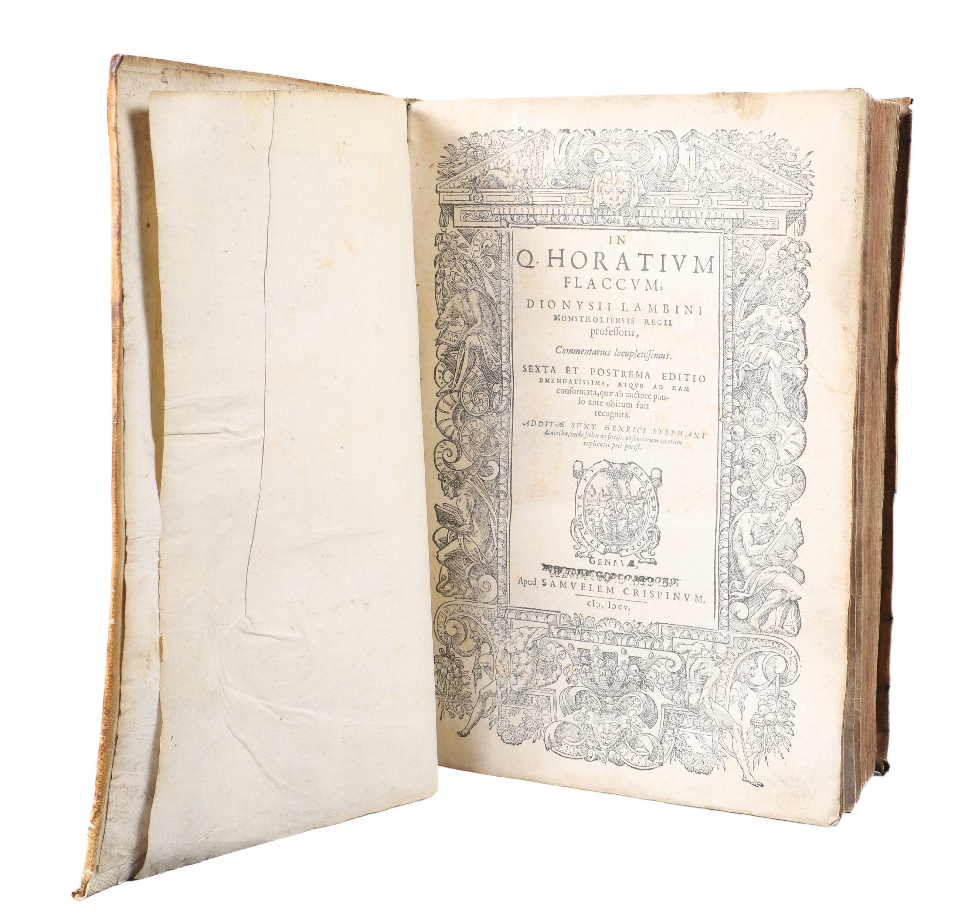 A book of Horace from 1605, titled