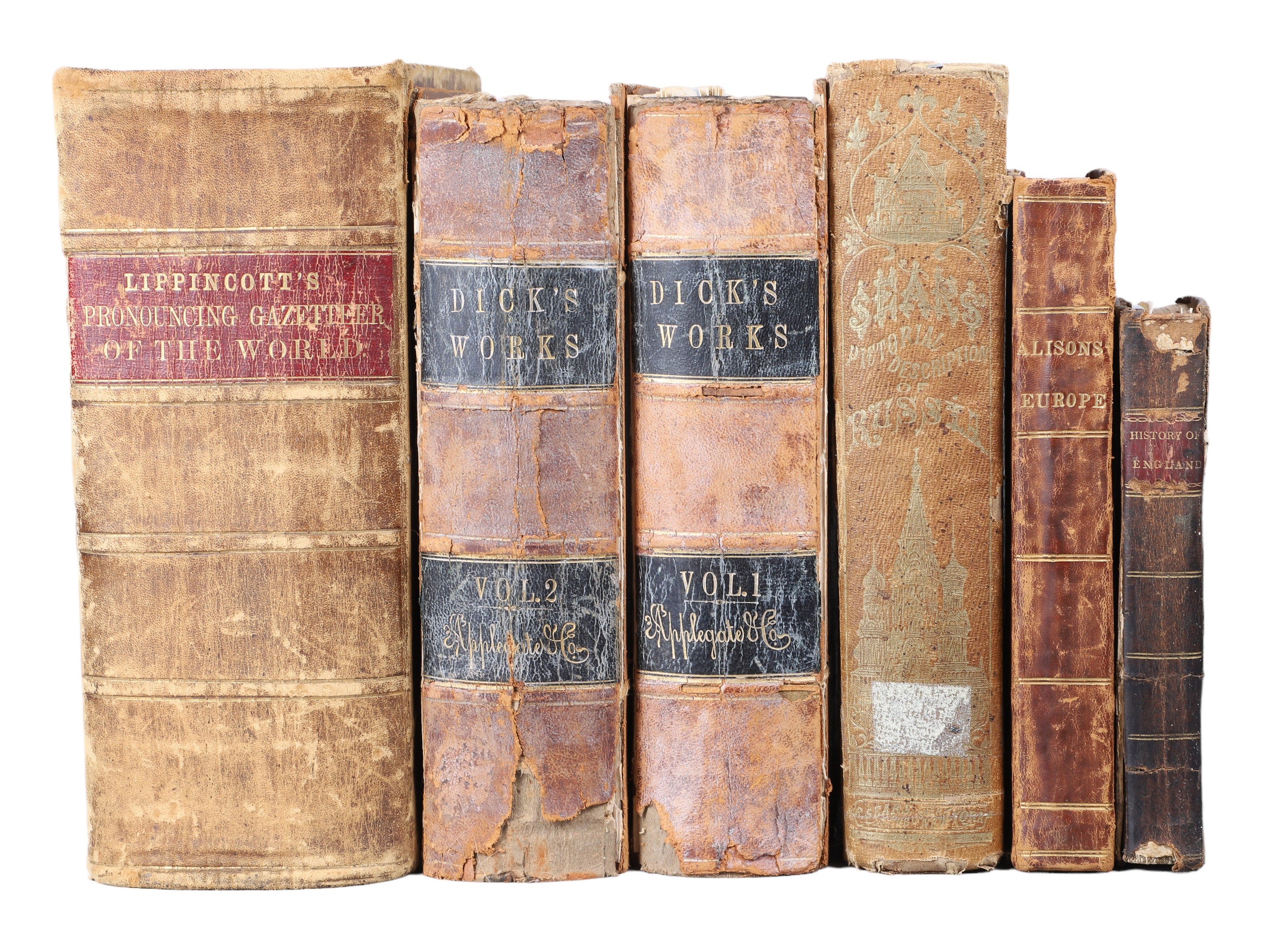 Six 19th century books, c/o An