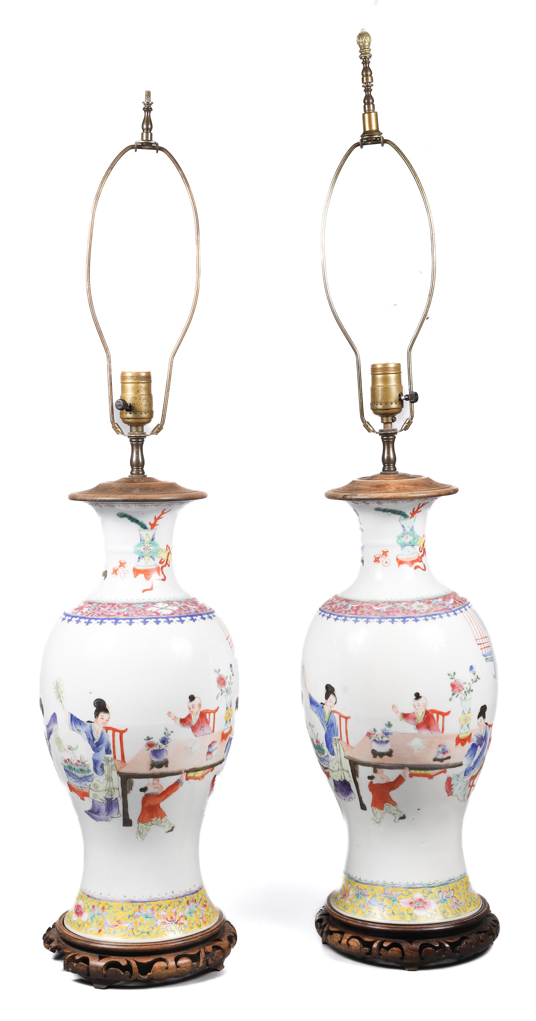 Pair of Chinese porcelain vases,