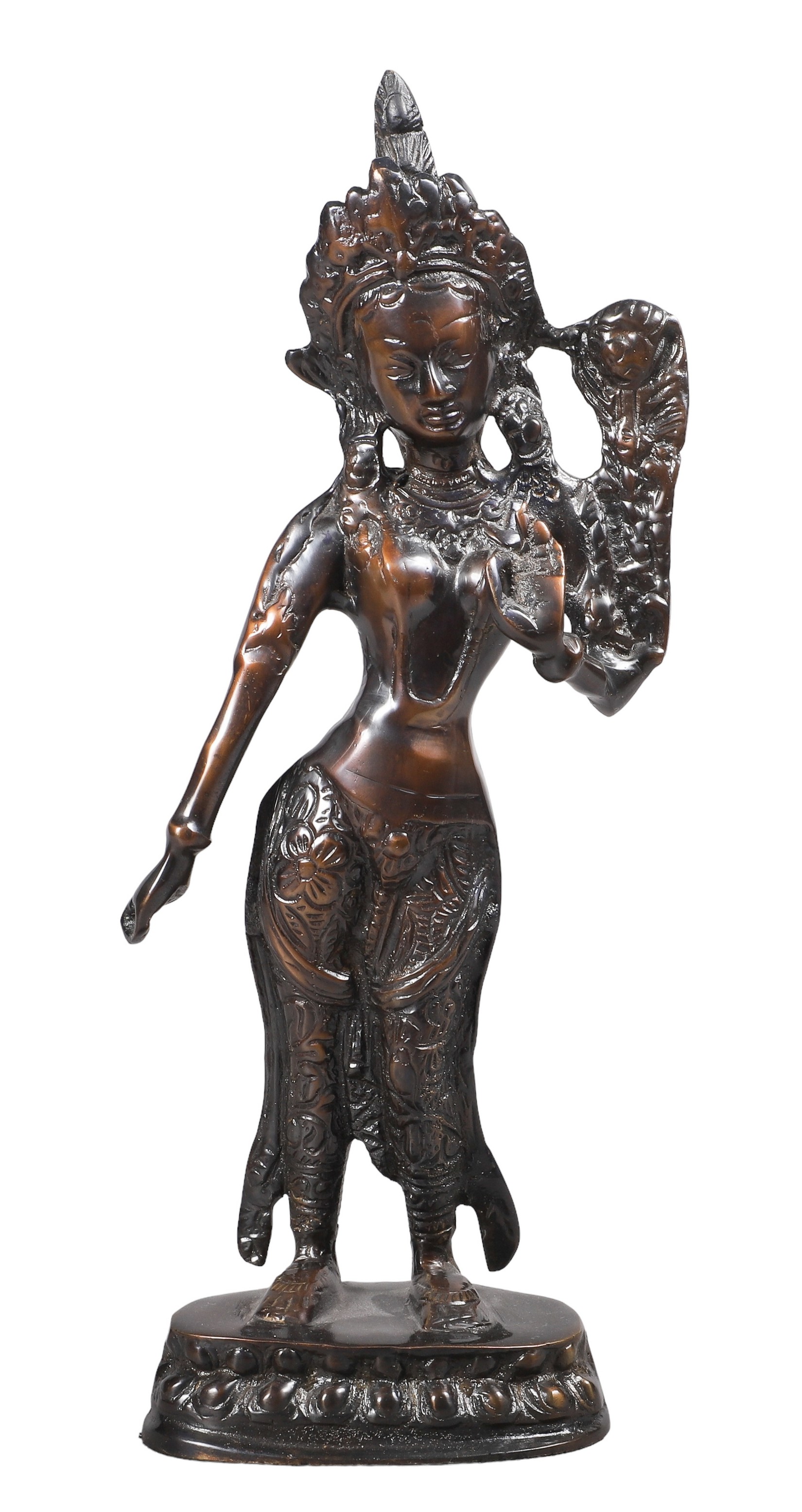 Indian bronze tone figurine dancer  2e143d