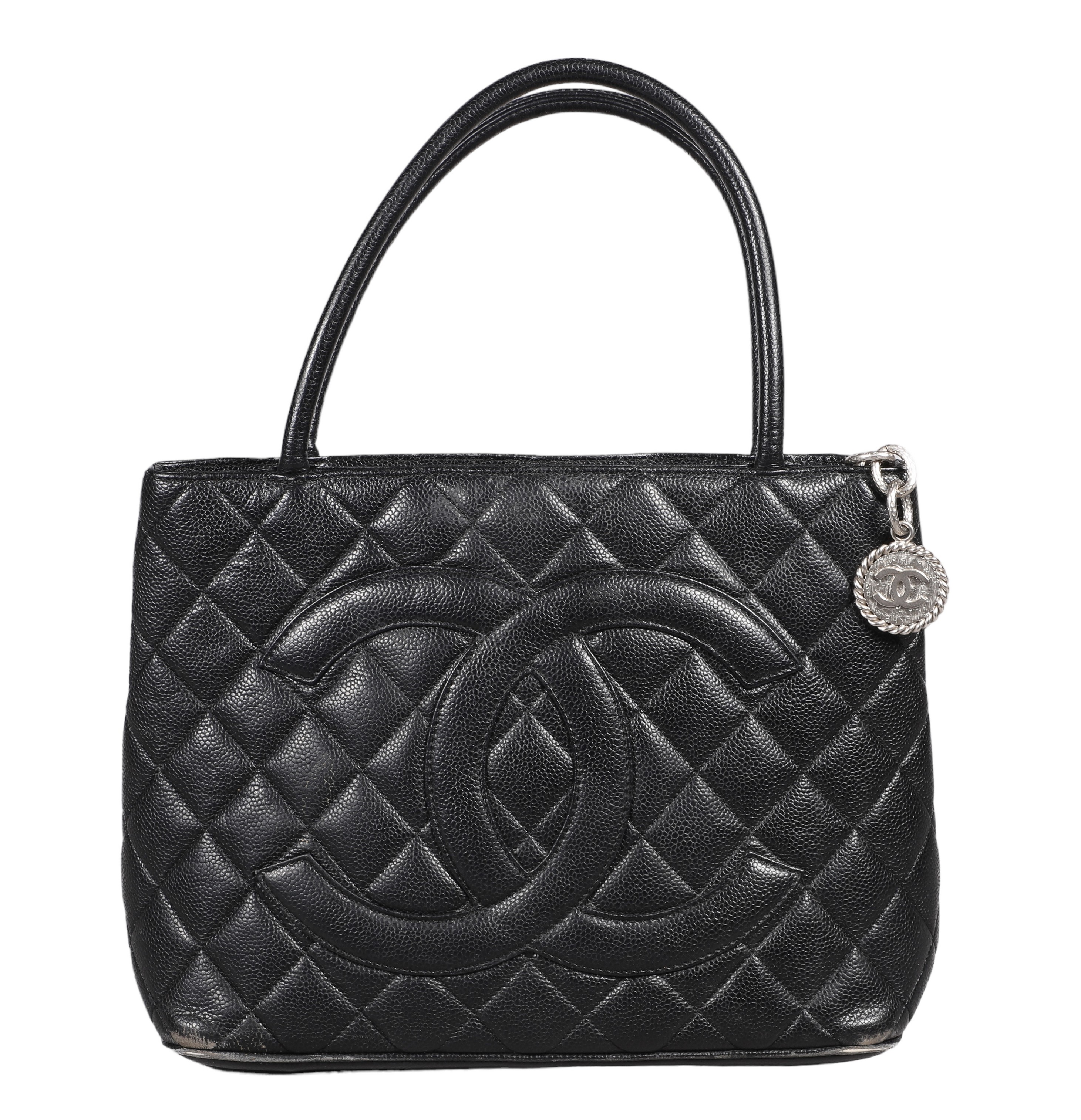 Chanel Black Quilted Caviar Leather