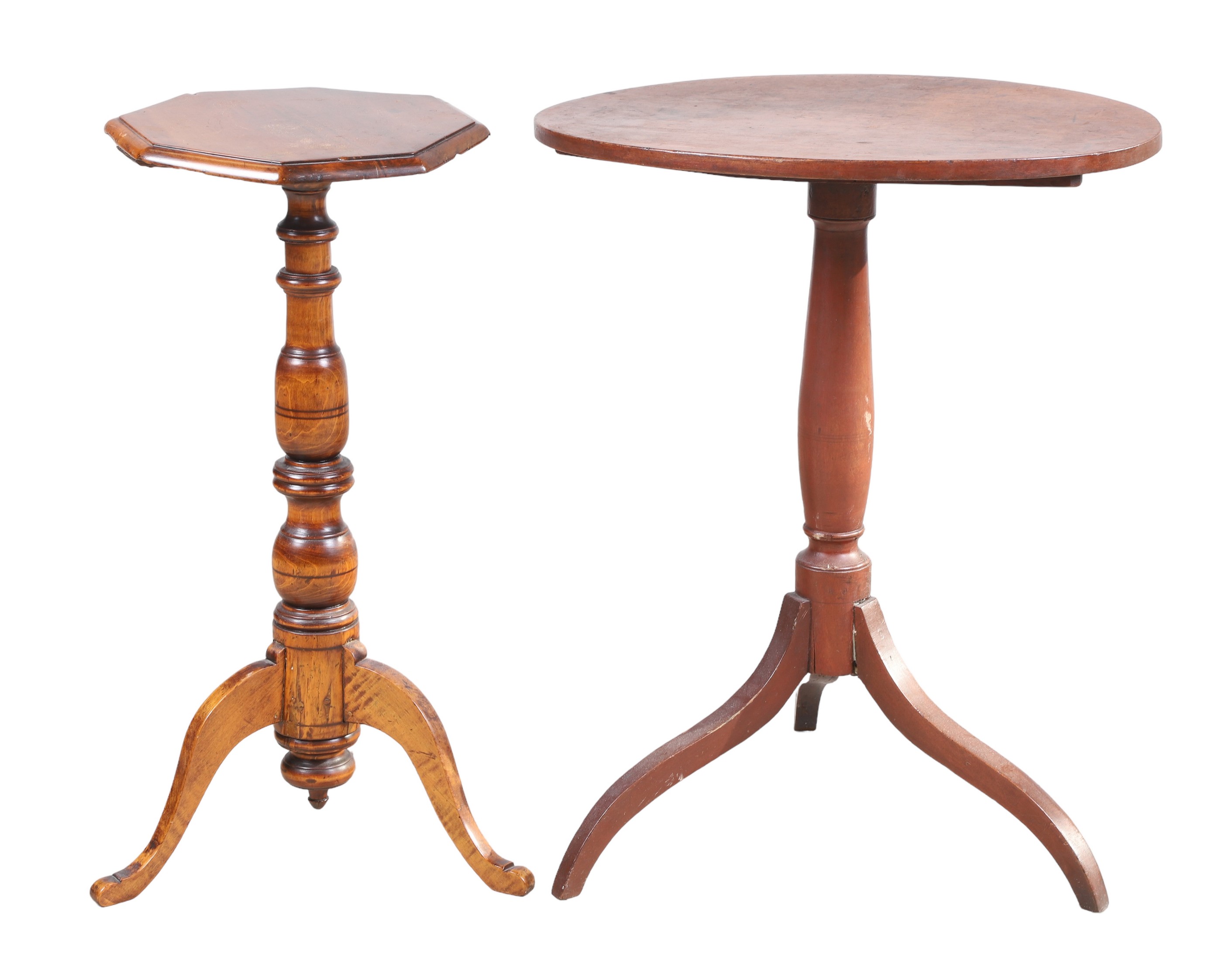 (2) Candle Stands, Federal style