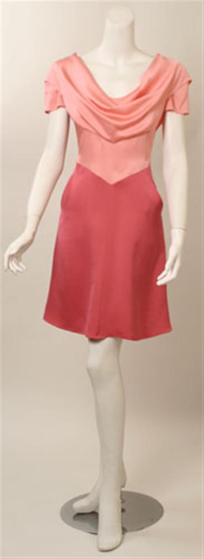 Chanel pink silk dress fall 497d7