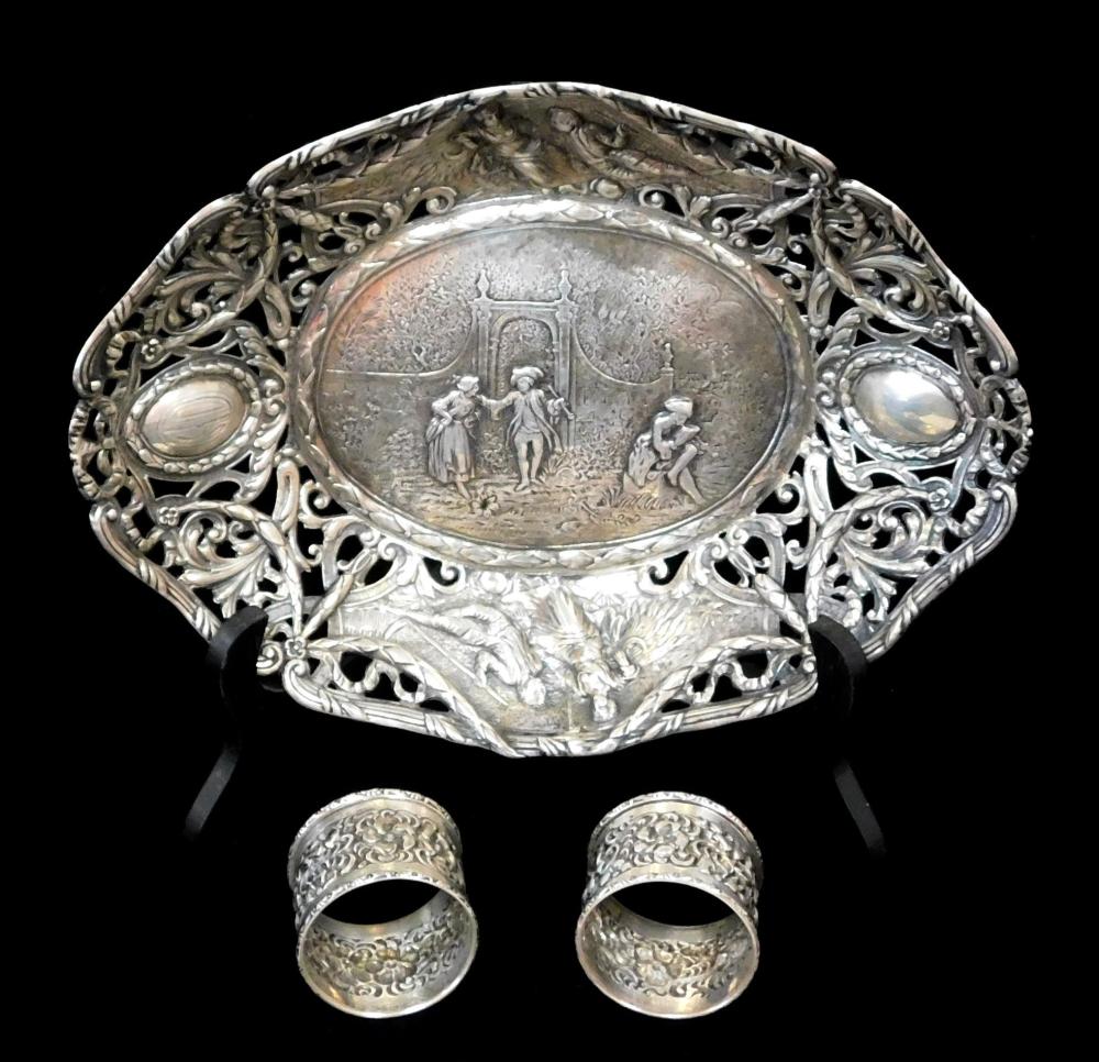 SILVER THREE PIECES OF REPOUSSE 2def8e