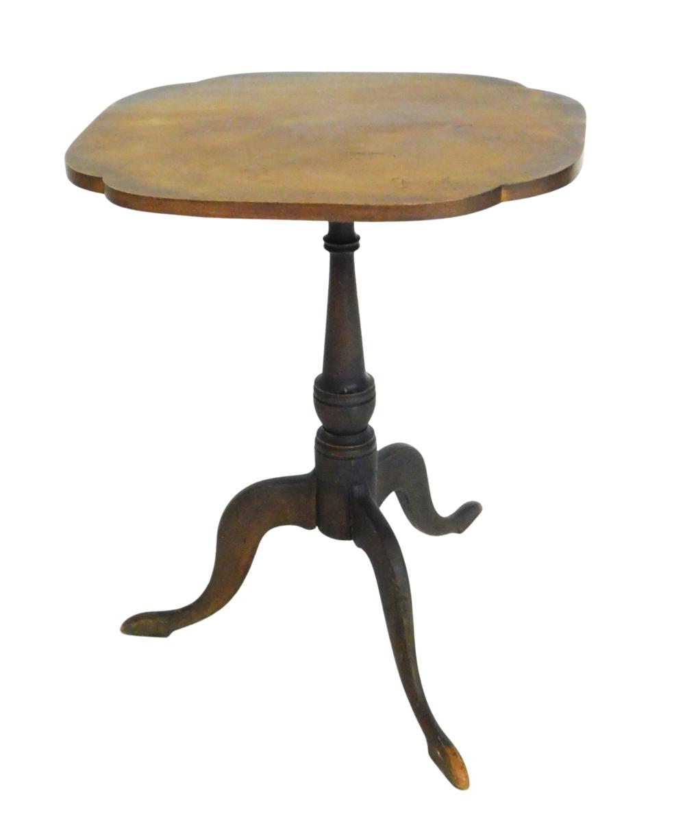 EARLY TILT TOP CANDLE STAND, 19TH