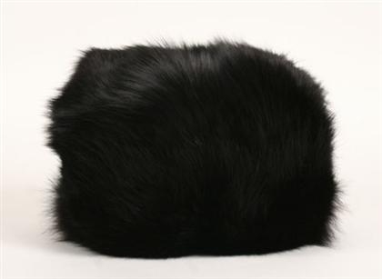 Black fox muff    Lined in satin with