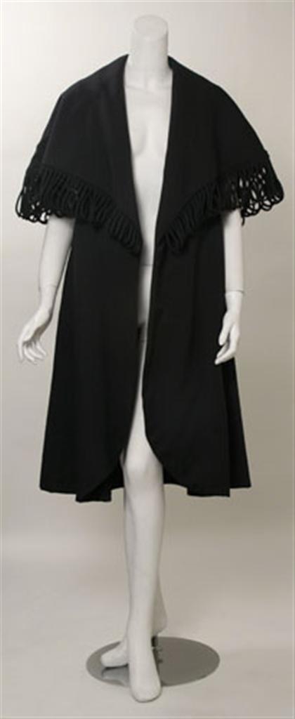 Two black evening coats 1960s 70s 49809