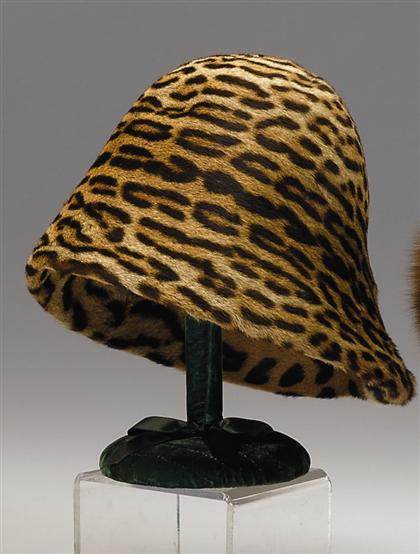 Sculptural spotted cat hat    1960s