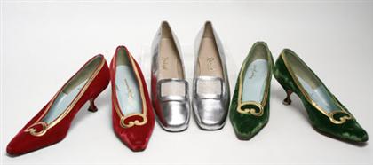 Three pairs of evening shoes  49829