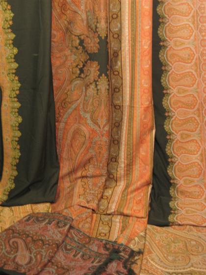 Six wool paisley shawls    19th century