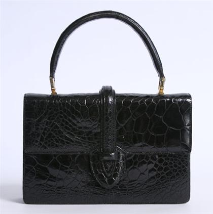 Small black alligator purse  4985e