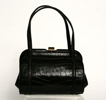 Black Coblentz alligator purse 49861
