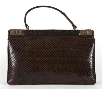 Snakeskin handbag 1960s 70s 4986d