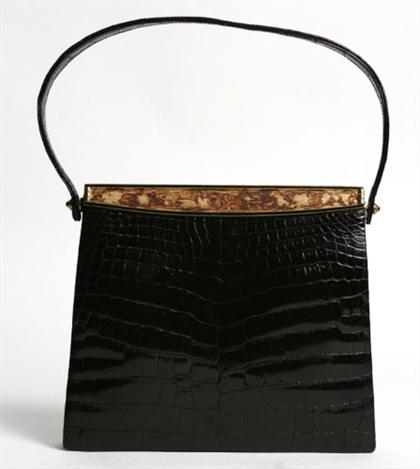 Black French alligator purse  4986f