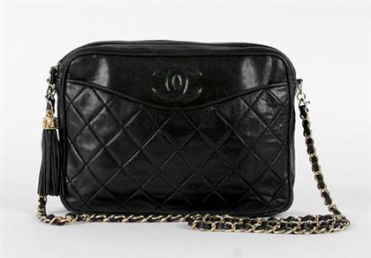 Chanel small black camera bag 