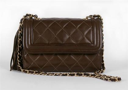 Chanel brown leather purse Petite 4988c
