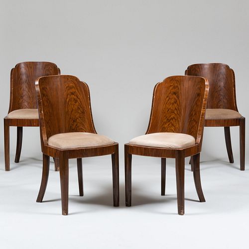 SET OF FOUR LATE ART DECO ROSEWOOD 2df60f