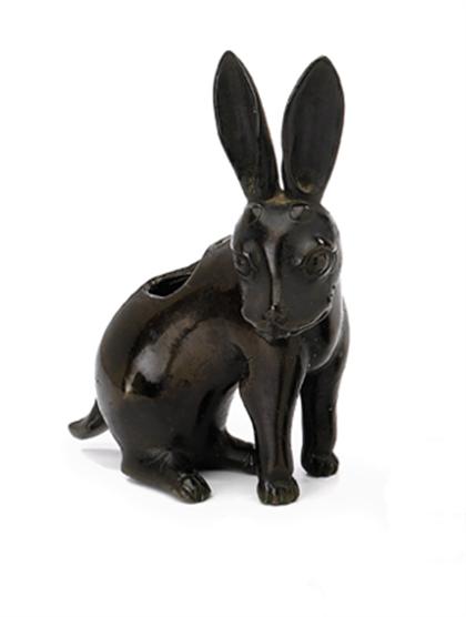 Chinese bronze rabbit form incense 498cc