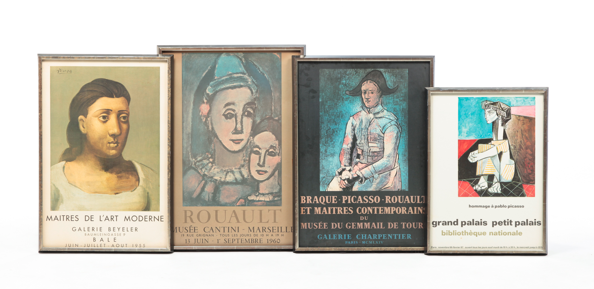 FOUR FRENCH ART GALLERY POSTERS. Ca.