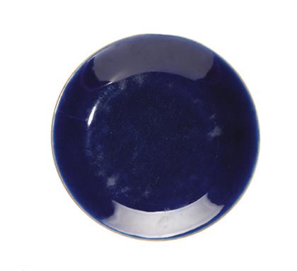 Chinese blue monochrome dish blue 498eb