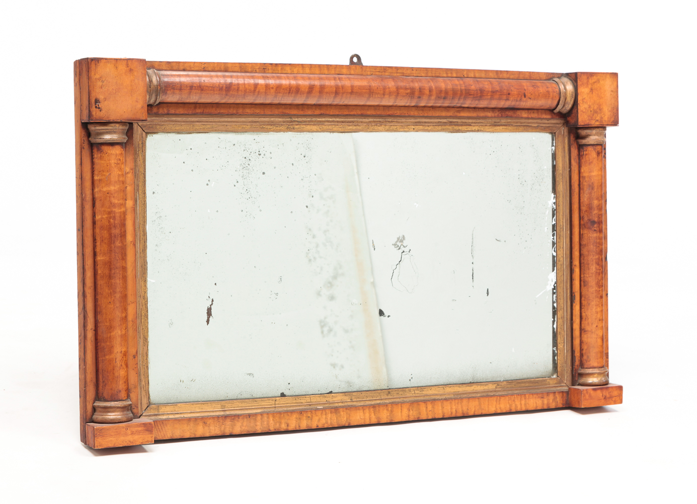 SMALL AMERICAN OVER MANTLE MIRROR.