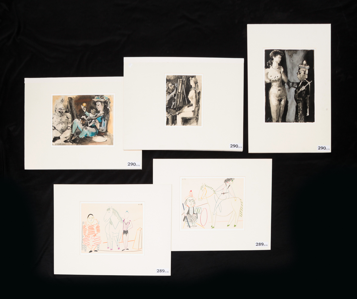 FIVE PICASSO HUMAN COMEDY PRINTS  2df97a