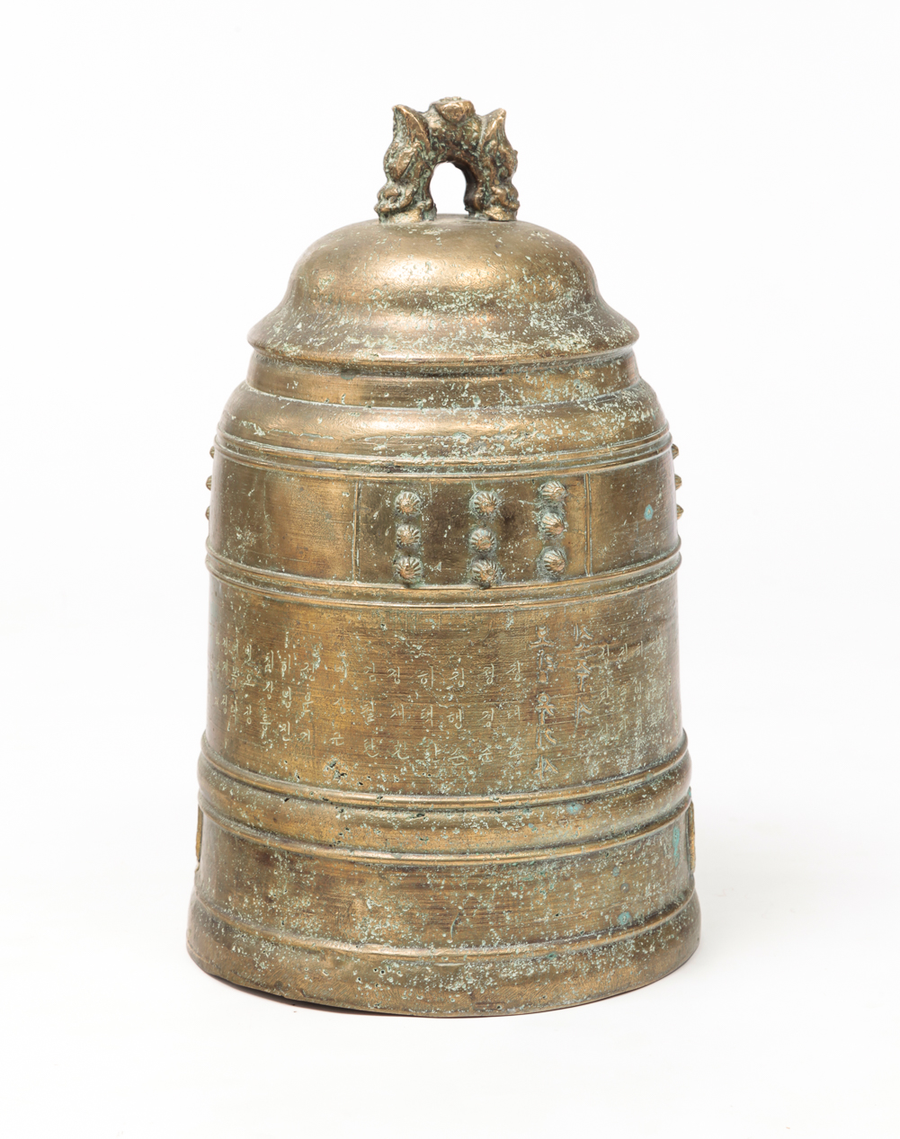 KOREAN BRASS TEMPLE BELL. Early 20th