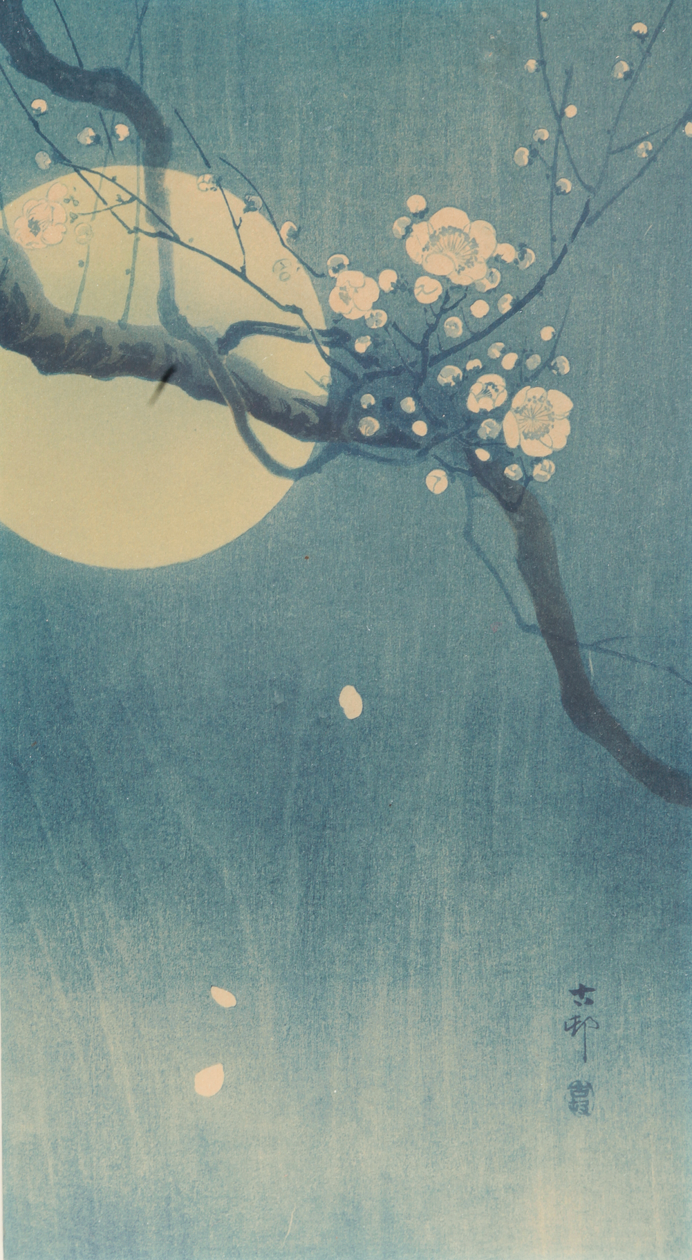 OHARA KOSON PLUM AND MOON WOODBLOCK 2df9c7