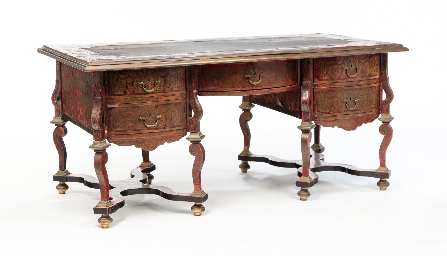 FRENCH BOULLE DESK. Eighteenth-19th