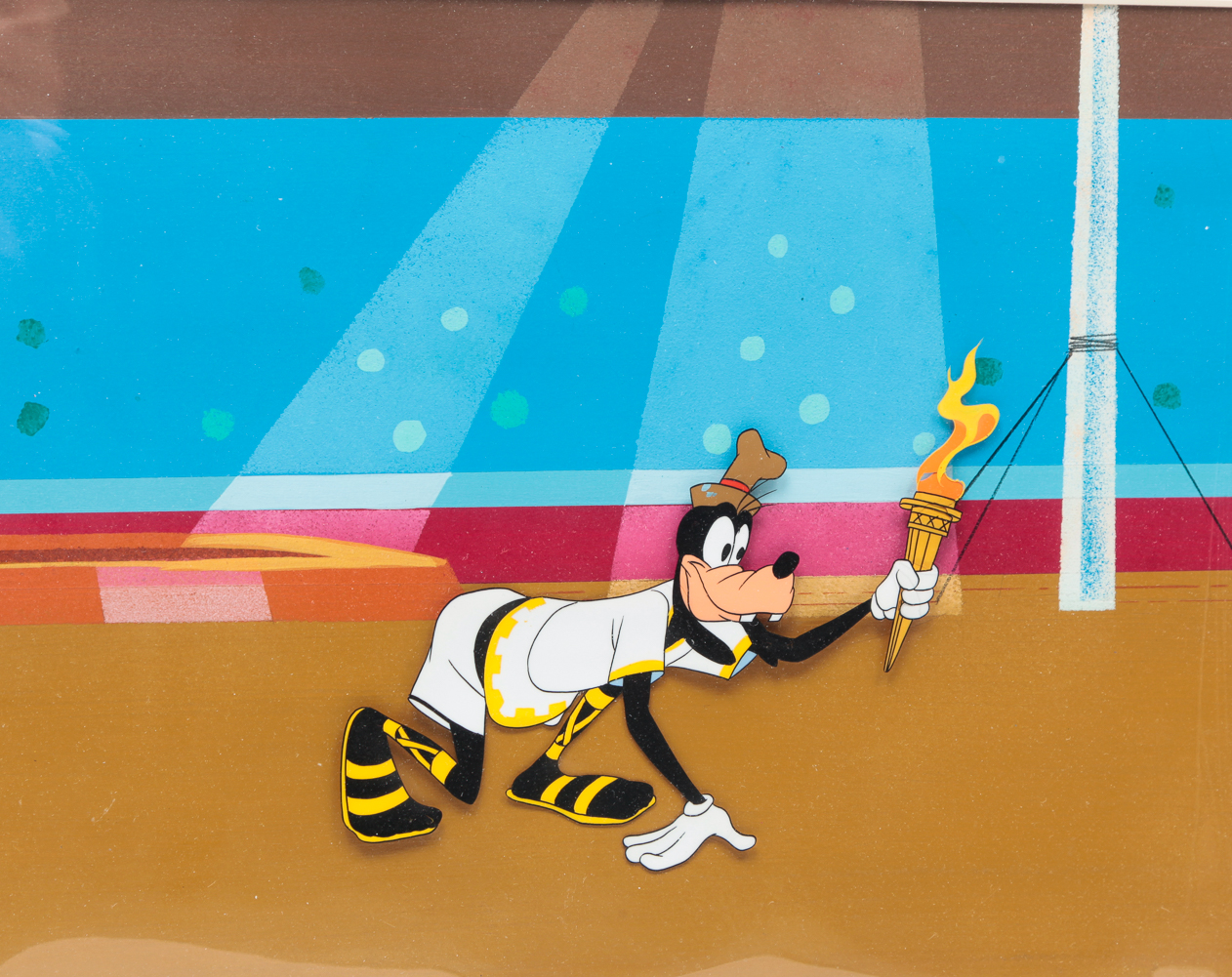 DISNEY CEL OF GOOFY. Second half