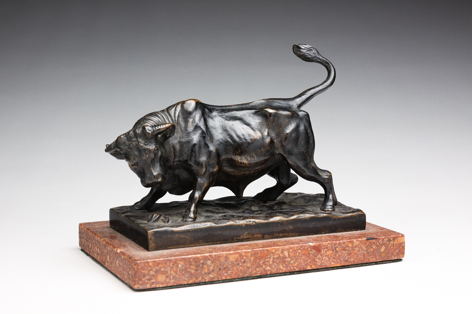 BRONZE BULL. American or European, 1st