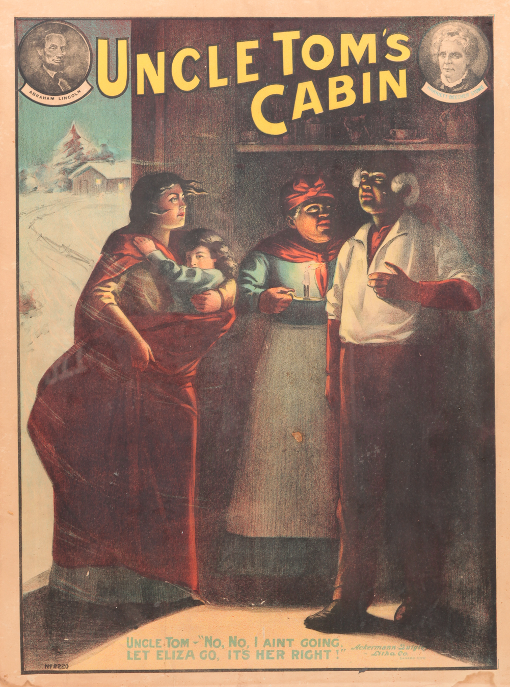 AMERICAN "UNCLE TOM'S CABIN" POSTER.