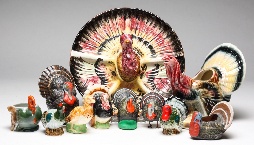 ELEVEN ASSORTED TURKEYS. Twentieth century.