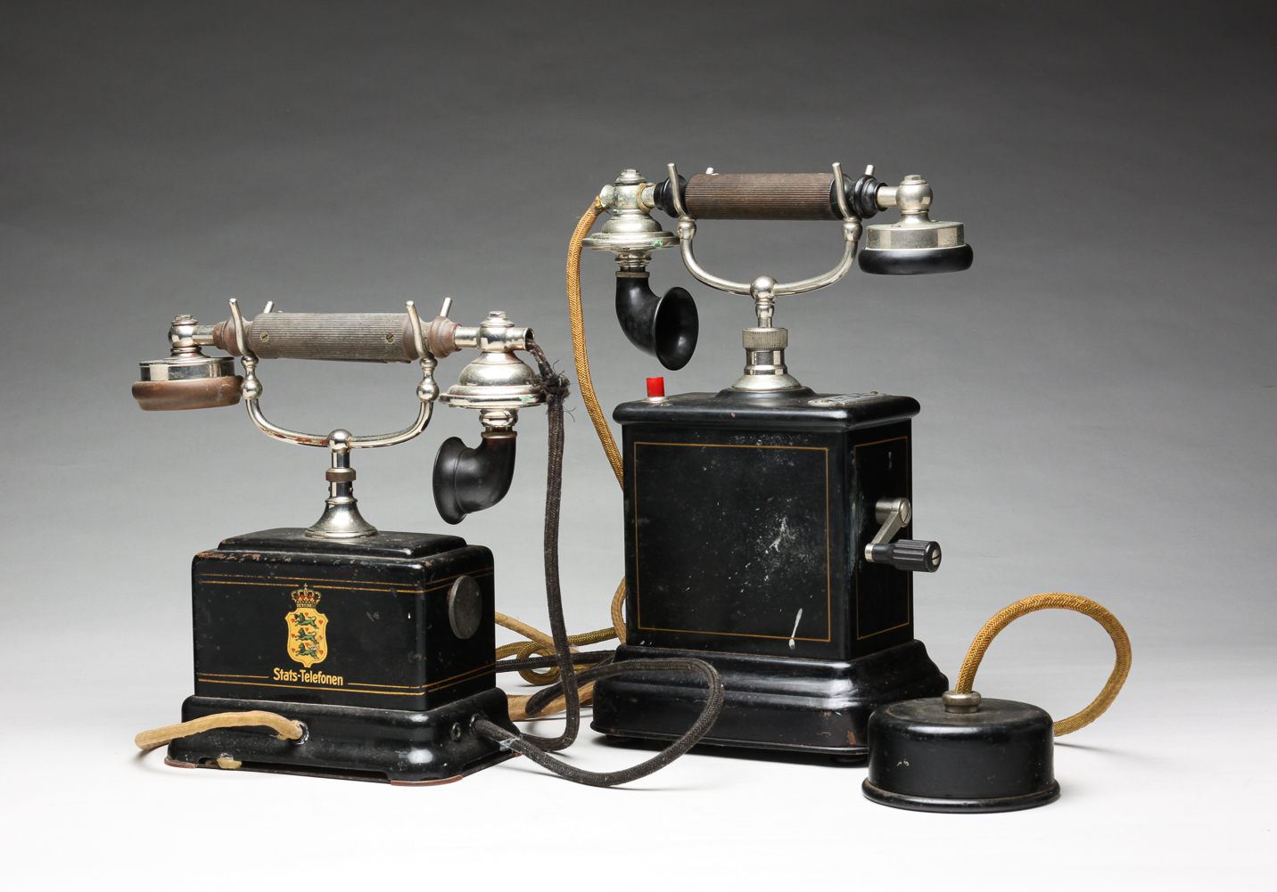 TWO EUROPEAN TELEPHONES. First