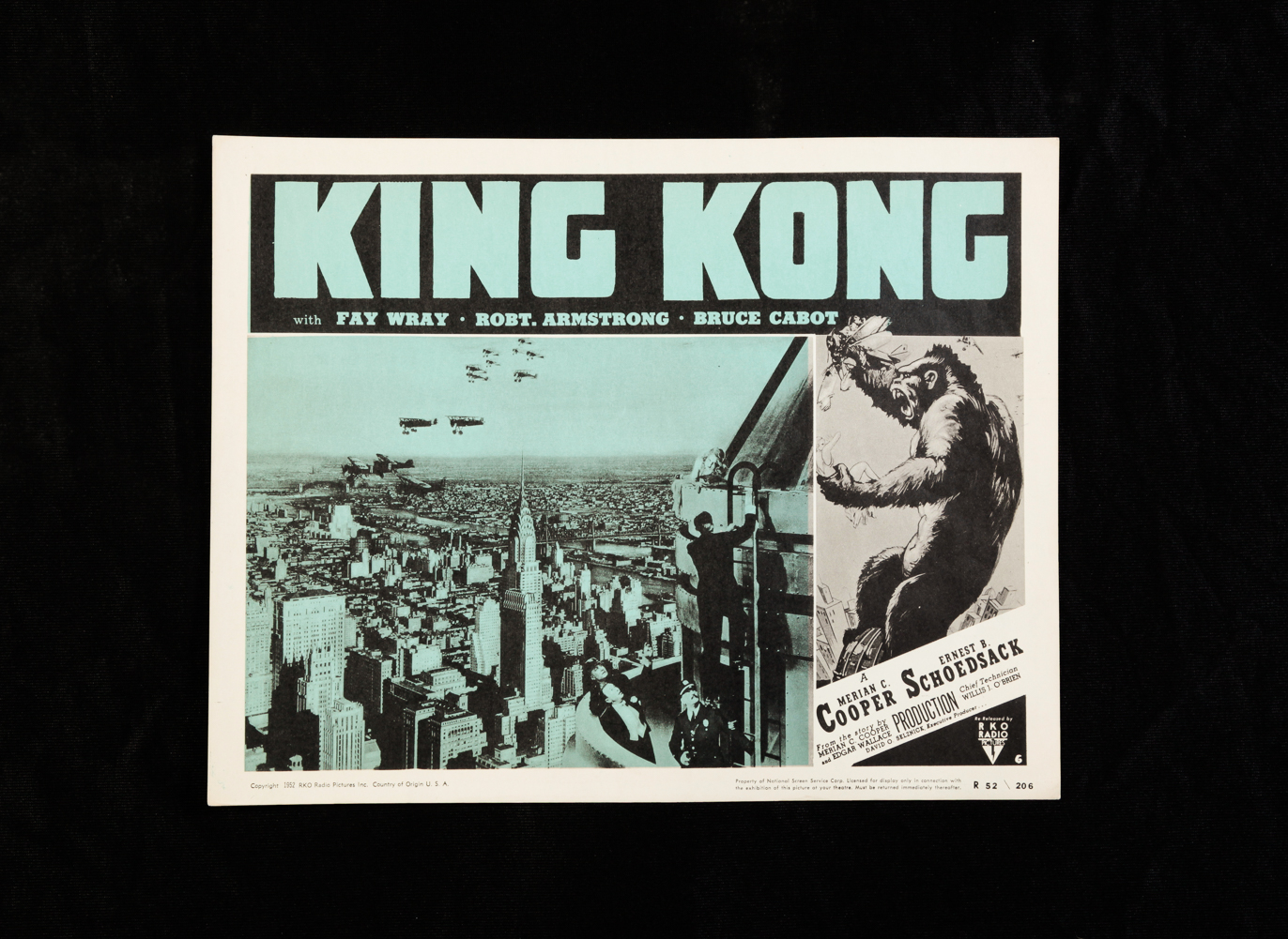 KING KONG LOBBY CARD. RKO, re-release