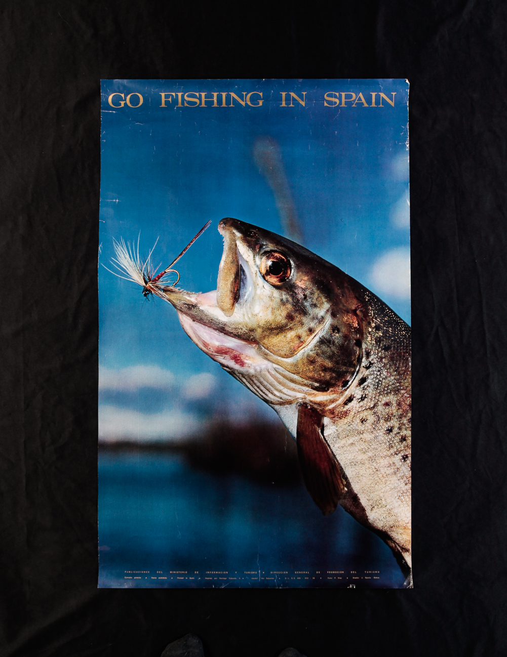 FISHING IN SPAIN TRAVEL POSTER.