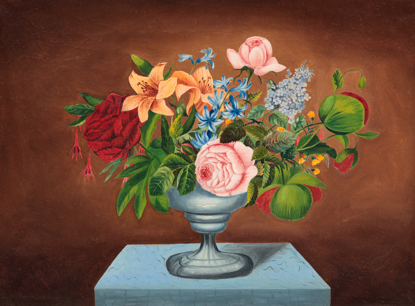 AMERICAN FLORAL STILL LIFE. Mid