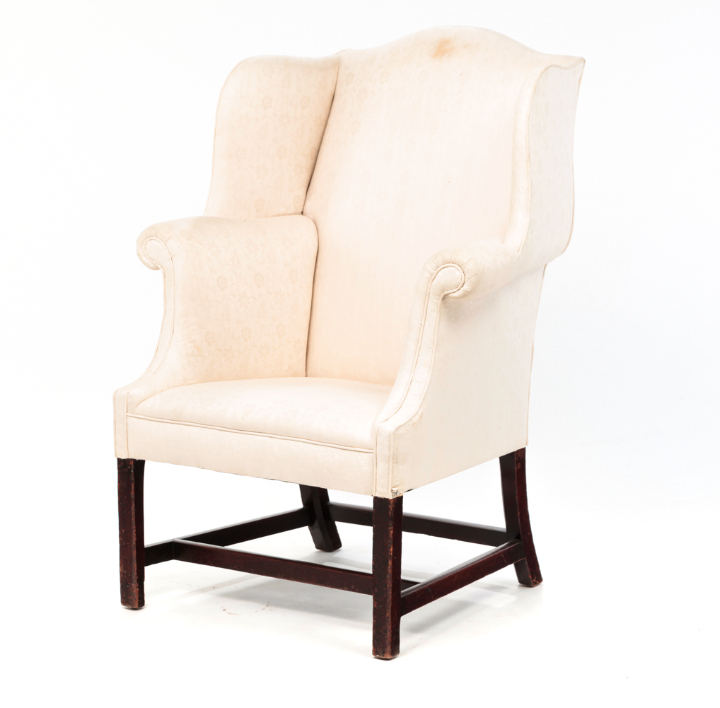 AMERICAN CHIPPENDALE WINGBACK ARMCHAIR  2dfbf2