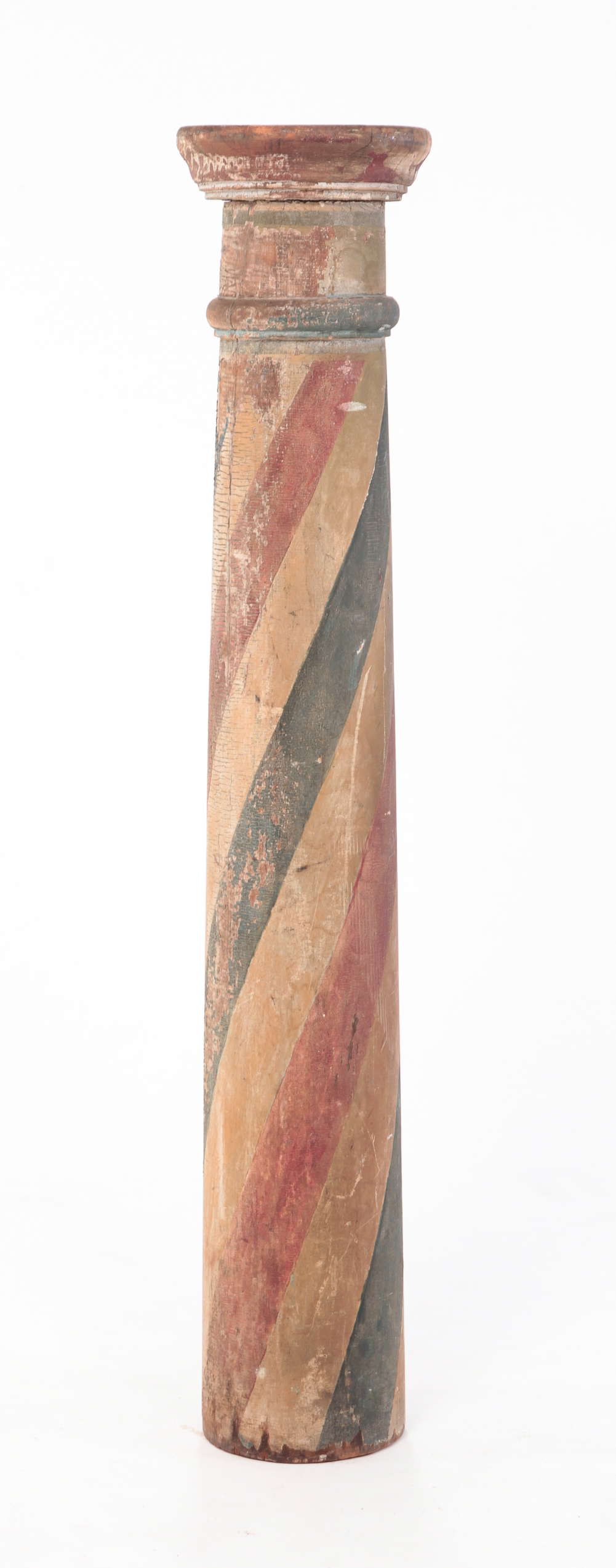 AMERICAN PAINTED BARBER POLE. Mid