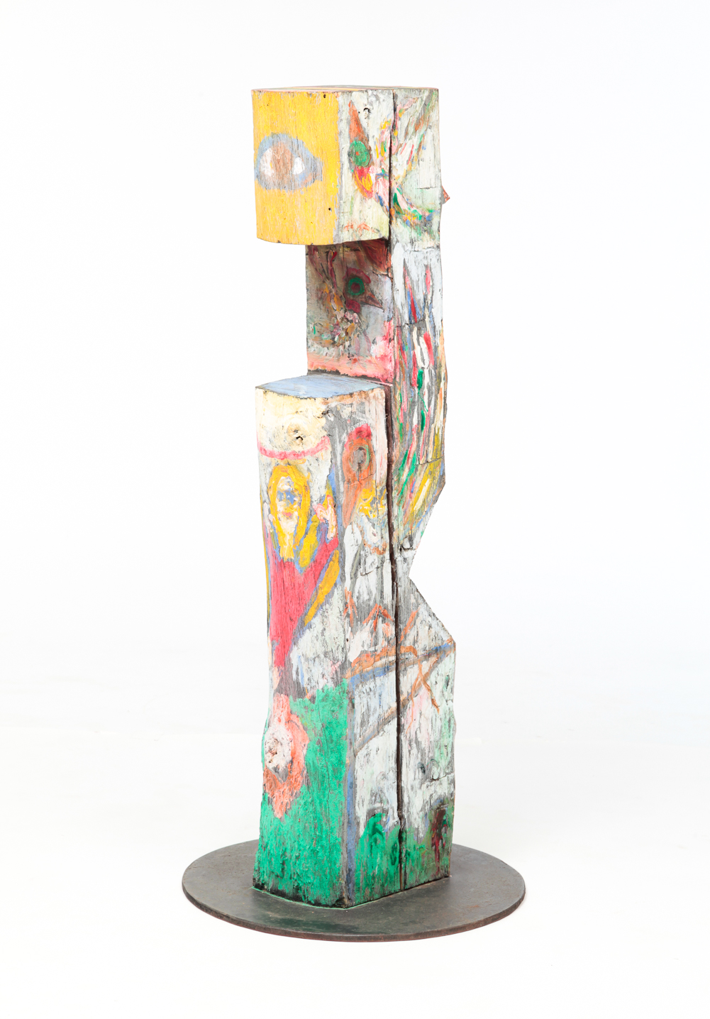 ROBERT WRIGHT PAINTED TOTEM Pittsburgh  2dfc36