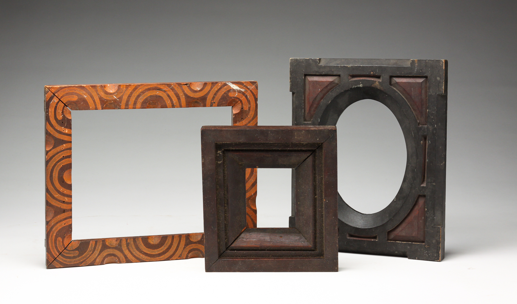 THREE PICTURE FRAMES. Second half-19th