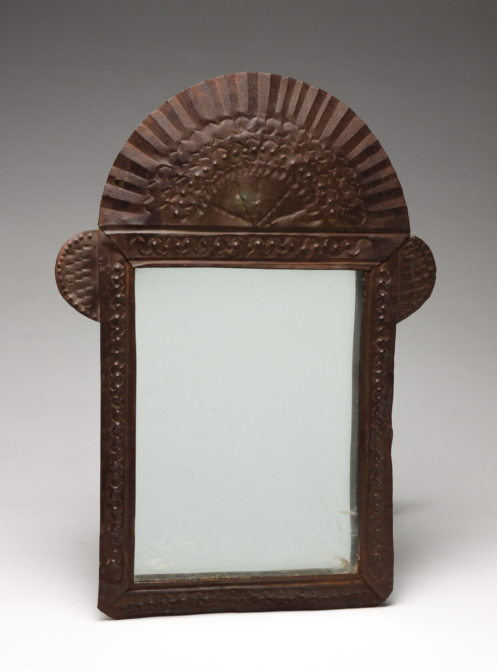 MEXICAN TIN FRAME WITH MIRROR.
