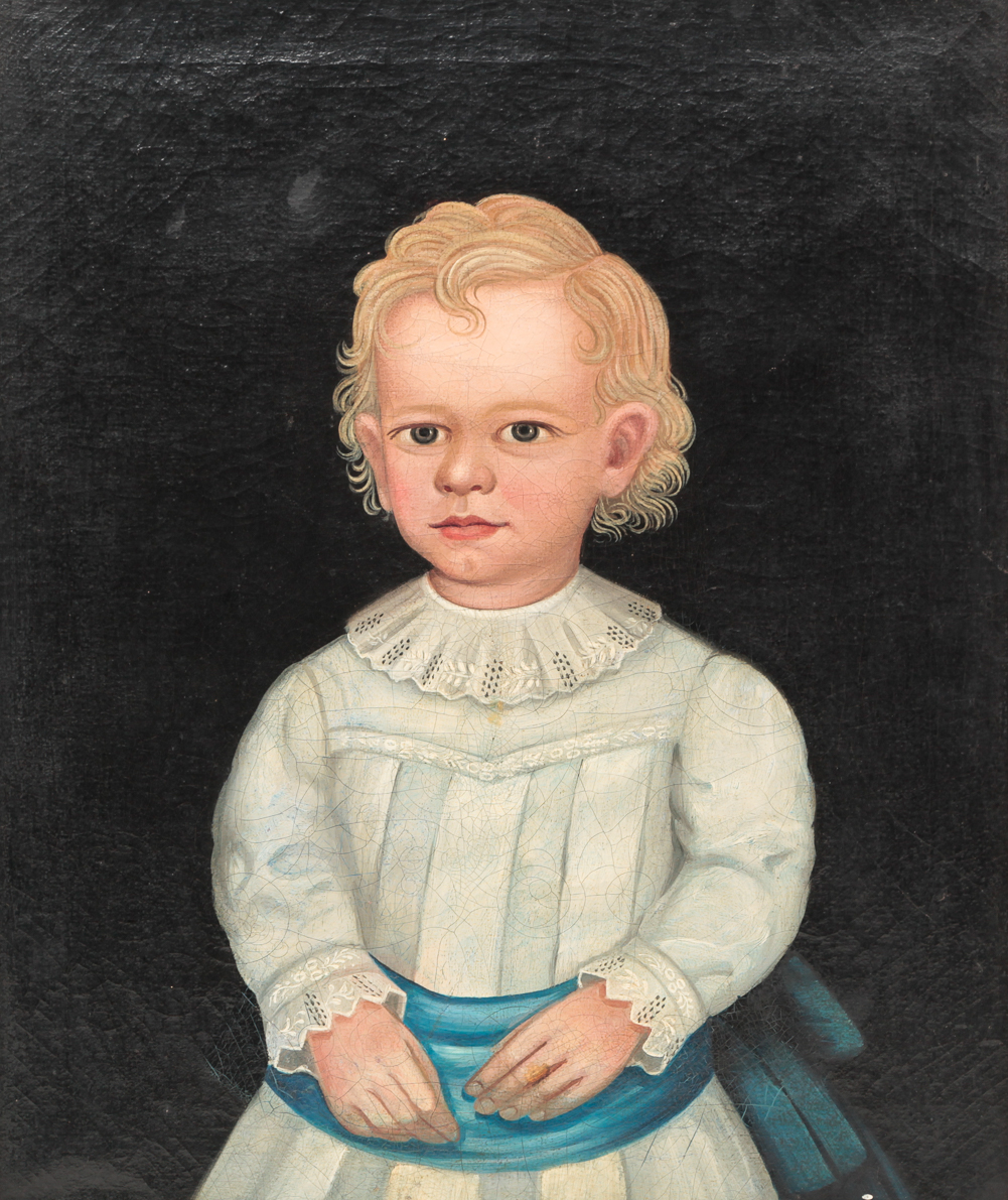 AMERICAN FOLK PORTRAIT OF A YOUNG