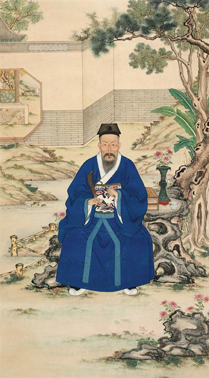 Chinese ancestral portait    qing