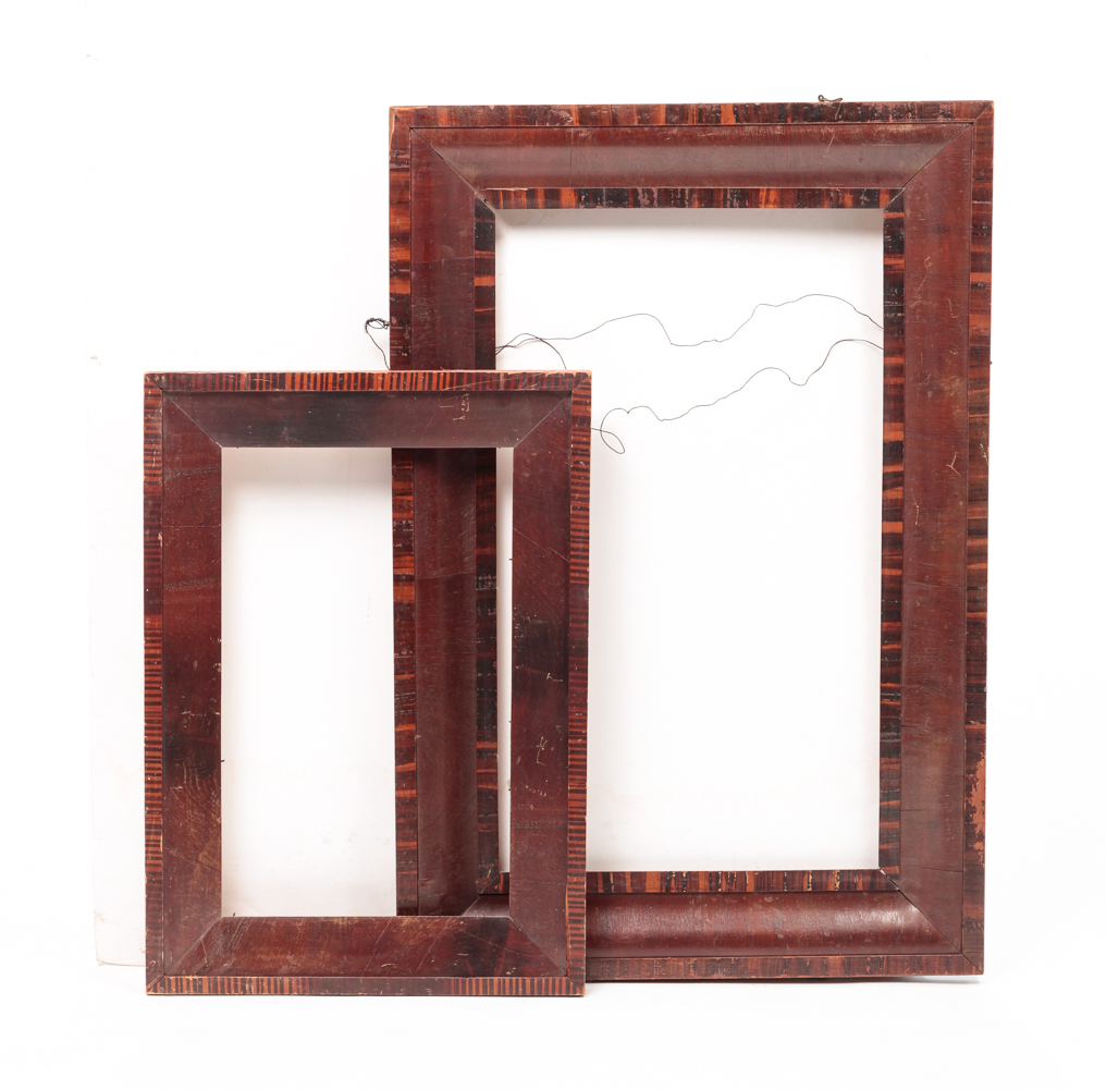 TWO AMERICAN DECORATED FRAMES.